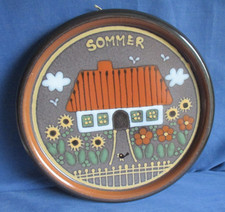 kmk Kupfermühle Wandteller 28 cm Sommer 4-Jahreszeiten Keramik Teller