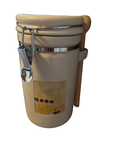 Kaffeedose keramik beige mit - kaffeedose,