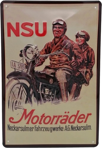 Geprägtes blechschild nsu - blechschild,