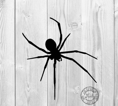 Aufkleber black widow spinne - black,