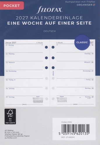 Filofax 68244 pocket - 27-68244,