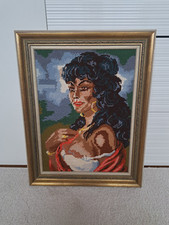 ❤️ Bild Wandbild Gestickt