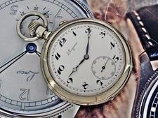 Wunderschöne Longines Taschenuhr mit Porzellanzifferblatt aus den frühen 1900er