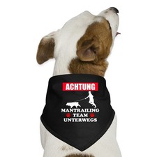 Achtung Mantrailing Team Unterwegs Hund Geschenkidee Hunde-Bandana, One size