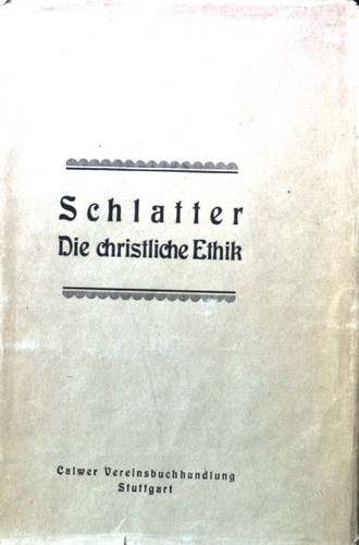 Die christliche ethik - christliche,