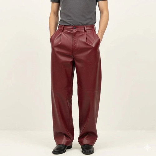 Burgunderrote lederhose mit - lederhose,