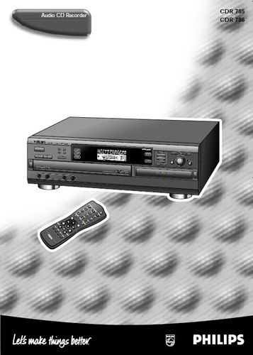 Philips cdr785 cdr786 audio - cdr786,