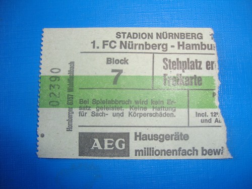 Ticket fc nürnberg - 78/79,