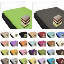 Bettlaken 100% Baumwolle 4 Größen 30 Farben Betttuch ohne Gummizug Haustuch