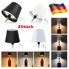 2 Stück LED Flaschenaufsatz Tisch-Lampe Flaschen-Leuchte Deko-Licht Dimmbar DE
