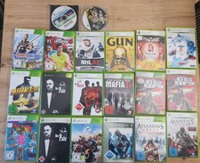 XBOX 360 Spiele Konvolut Sammel Auflösung Der Pate Mafia Gun NHL Assassins Creed