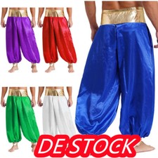 DE Herren Pumphose Patchwork Haremshose Karnevalskostüm Weich Faschingkostüm