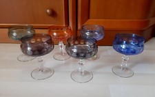 6 Sektschalen Römer Kristallglas mundgeblasen handgeschliffen