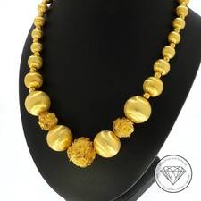 SONDERAKTION WERT 8.070,- Kugel Collier Kette 585 Gold 14k 14 KT 63cm XXYY