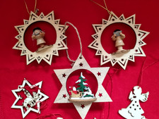 ⭐ Holzanhänger Christbaumanhänger Erzgebirge Weihnachtsbaumanhänger Baumschmuck