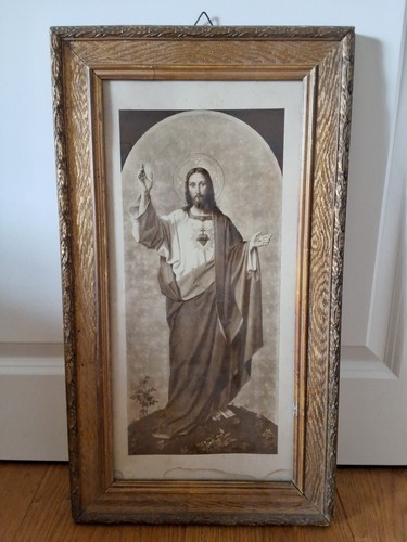 Altes heiligenbild herz - heiligenbild,