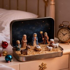 Mini-Weihnachtskrippe-Set mit