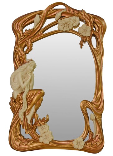 Spiegel jugendstil frau - spiegel,