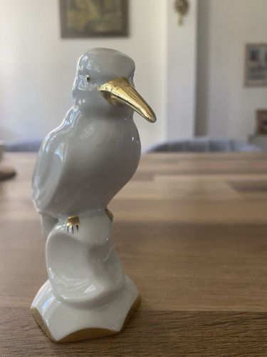 Alte porzellan figur eisvogel - porzellan,