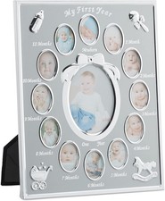 Silber Babybilderrahmen First