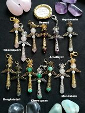 EDELSTEIN Schlüssel Taschen Auto Anhänger SCHUTZENGEL Januar - Juni GEBURTSSTEIN