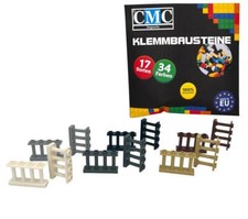 10 x Geländer Zaun Klemmbausteine Bausteine 1x4x2 Absperrung Gatter Gitter15332
