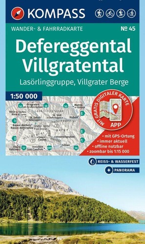 Kompass wanderkarte 45 - /,