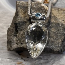 Bergkristall Anhänger, 925er