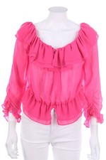 ZARA Volant-Bluse M pink #9345