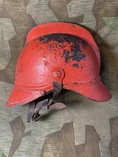 alter Feuerwehrhelm Leder