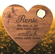 Herz deko holz - mit, gravur