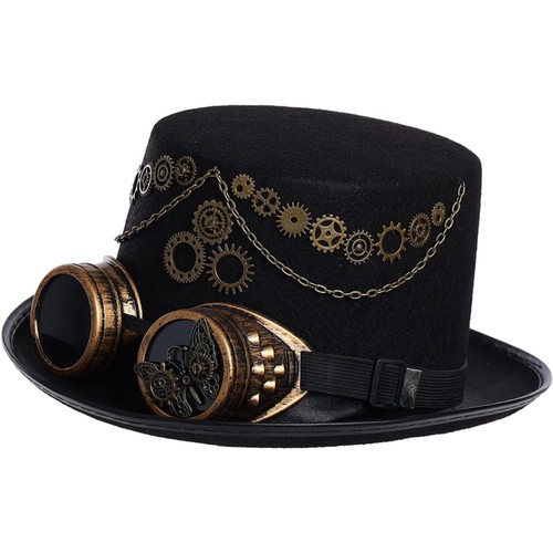 Steampunk filz top hut - top,