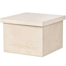 Holz Kiste mit Deckel 12 Liter