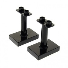 2x Lego Duplo Stütze 2x3x3 schwarz Ständer für Verkehrs Zeichen Schild 41969