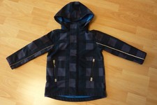 Topolino Jungen Softshelljacke mit Kapuze dunkelblau mit Karos in Gr. 110