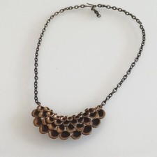 Hannu Ikonen - Bronze Collier-Halskette - "Renmoosblüte" - Finnland Design- 1966