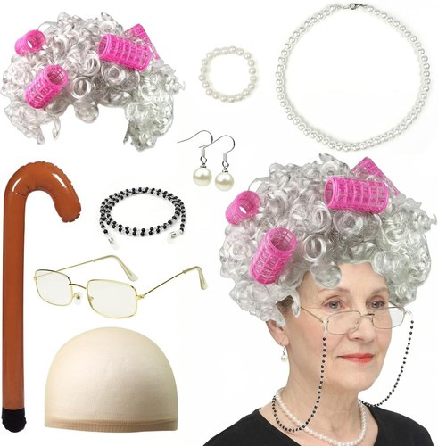 Oma kostüm set kunststoff - kostüm,