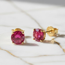 Rubin Ohrringe Gold –