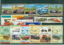Briefmarken, Autos, postfrisch und gestempelt, Lot