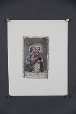 Copperplate coloured image of