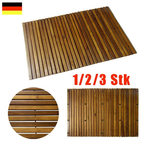 Akazienholz badematte 80x50cm - akazienholz,