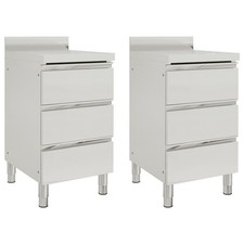 Gastro Küchenschrank Edelstahl Arbeitsschrank Schrank mehrere Auswahl vidaXL