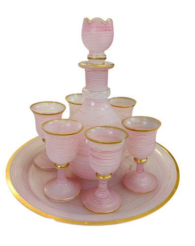 Vintage glas dekanter set - vintage,