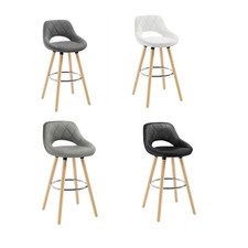 WOLTU 1/2/4/6x Barhocker Thekenhocker Bistrohocker Barstuhl mit Lehne Fußstütze