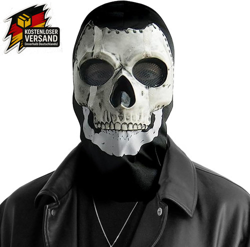Gruselige skelettmaske latex - skelettmaske,