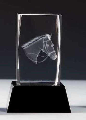 Kristallblock glaspokal 3d - 1,