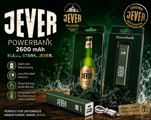Jever powerbank 2600 - powerbank, mah