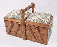 alter NÄHKASTEN aus HOLZ Nähkästchen Schatulle Holztruhe Kiste Truhe