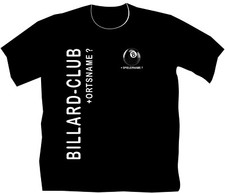 Pool Billard Club Vereine Bekleidung  T-Shirt Hemden Trikot Snooker Kegel 18