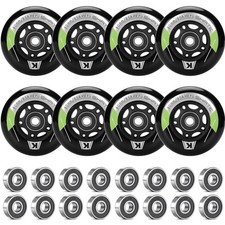 8er Set Inline Skate Rollen 80mm 76mm 72mm mit ABEC9 Lager - Ideal für K2 & mehr